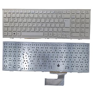 Teclado para Sony PCG-71911x com numerico BRANCO COM MOLDURA