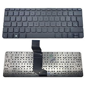 Teclado para Hp Pavilion 11-n127br 11-n226br 11-n022br Preto Sem Frame