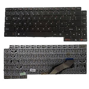 Teclado para Positivo Motion Q232b com Teclas Youtube e Netflix Preto Br