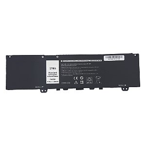 Bateria para Dell Inspiron 13 7000 2-in-1 7373 7386 Type F62G0 11.55V 3200mAh - 37Wh
