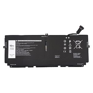 Bateria para Dell XPS 13 9300 9310 9380 7.6V 52Wh (Type 722kk)