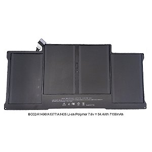 Bateria para Apple A1466 A1496 A1377 7.6V 7150mAh 54.4Wh