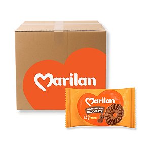Bisc Amanteigado Chocolate Marilan 8.6g - caixa c/ 200un