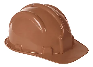 Capacete de Segurança Plastcor PLT Marrom com Carneira | CA 31469