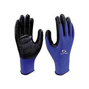 Luva de Poliéster Nitrílica Super Safety SS1006N 12 Pares | CA 41076