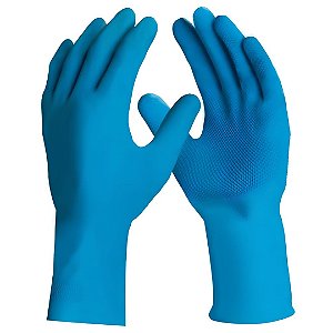 Luva de Látex Super Safety Super Silver Blue 12 Pares | CA 33332