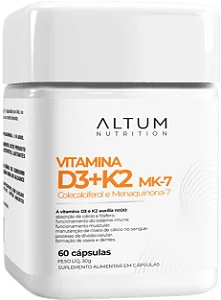 Vitamina D3 + K2 MK-7 - 60 Cápsulas