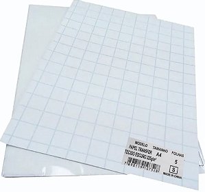 Papel Transfer para tecidos escuros 160 g Pcte 5 folhas