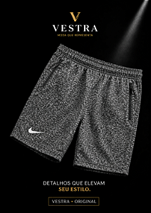 Bermuda Nike Masculina Mescla Cinza Premium