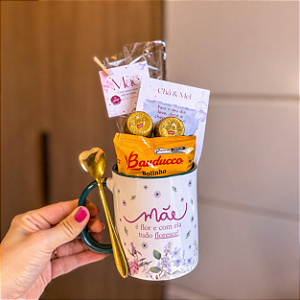 Caneca Mãe é Flor Personalizada com Kit Afeto