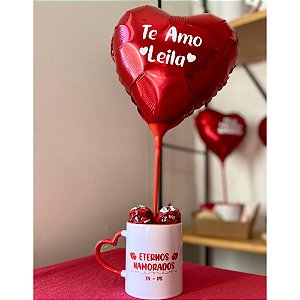 Caneca Personalizada com Balão e Bombons