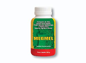 MEGMEL | Composto de Mel, Extrato de Própolis, Pólen Apícola e Geleia Real - Sabores Agrião e Romã | 300g