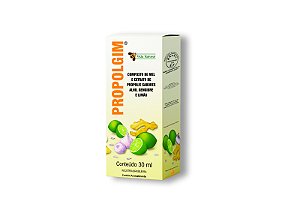 Propolgim | Composto de Mel e Extrato de Própolis - Sabores Alho, Gengibre e Limão | 30ml