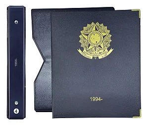 Álbum Moedas De Luxo No 4 República Real 1994 - 2029 Azul