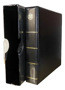 Álbum Luxo Cédulas Selos 32x24cm 21x28cm Vazio Preto