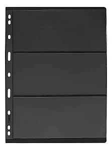 Folha Cédulas Mingt 3bzn Acetato 3 Divisões Preto 28x21cm