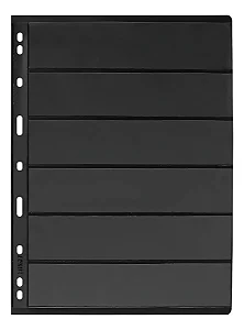 10 Folhas Para Selos 6 Divisões Fundo Negro 21x28cm