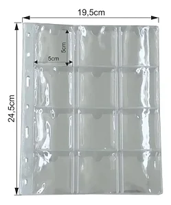 Kit 10 Folhas Plástico Moedas 12 Divisões 3bzn Saba Prom