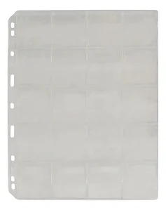 Kit 10 Folhas Moedas 20 Divisões Plástico C/aba Verso
