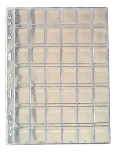 Kit Porta Moedas 10 Folhas 42 Nichos Pvc Pccb Alta Qualidade