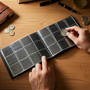 Álbum Porta-moedas Para 120 Unidades Até 27 Mm