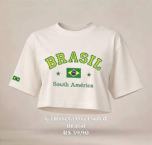 Camiseta Oversized Copa do Mundo Brasil