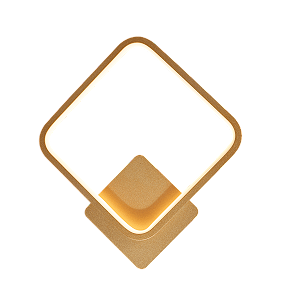 Arandela LED 28×32CM 17W 3000K 1700LM Bivolt Metal Dourado e Silicone
