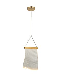 Pendente LED 5W 3000K Bivolt Metal Dourado e Acrílico com Cabo de 1,5M