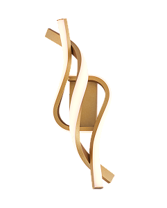 Arandela de Alumínio Dourado com Silicone 20W 3000K Bivolt 35x14x13cm