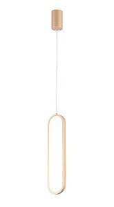 Pendente LED 10x40cm 18W 3000K 1350lm Dourado