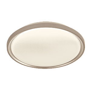 Plafon Redondo 50cm 120W LED Multitemperatura Bivolt Metal Dourado e Acrílico