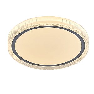 Plafon LED Redondo 40CM 60W 4800LM Multitemperatura Bivolt em Metal Cromado e Acrílico