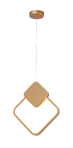 Pendente de Metal Dourado e Silicone 29×25,3cm 14W 3000K 980LM Bivolt com Cabo de 2m