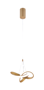 Pendente LED 20W 3000K 1400LM Bivolt Metal Dourado e Silicone 20×18CM