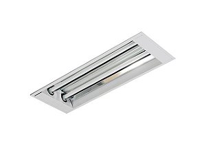 Luminária Comercial de Embutir CE-1054 2x9W sem Aletas