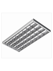 Luminária Comercial Slim de Sobrepor com Aletas 4x18W