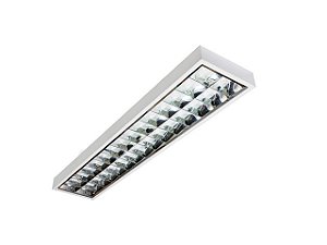 Luminária Comercial Slim de Sobrepor com Aletas para 2 Lâmpadas T8 18W