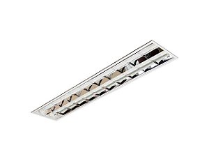 Luminária Comercial de Embutir com Aletas 2x9W CE 1083