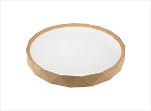Plafon de Sobrepor LED 60W 4800lm Multitemperatura Bivolt em Metal Palha e Acrílico