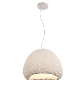 Pendente de Teto E27 1 Lâmpada Metal e Resina Branco com Cabo de 3m