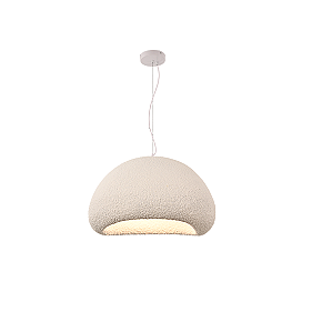 Pendente de Teto E27 1 Lâmpada Metal e Resina Branco com Cabo de 3m