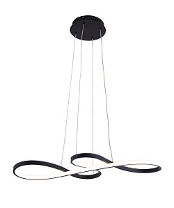 Pendente de Teto LED 47W 3525lm Multitemperatura Bivolt Metal Preto e Silicone com Cabo de 1,5m