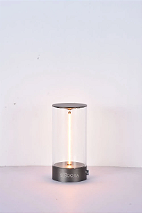 Abajur Sem Fio USB com Bateria Recarregável / 1W / 60LM / Dimerizável Bivolt / Metal Preto Magnético