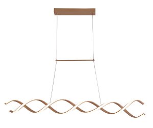 Pendente LED 38W 2850lm 3000K Bivolt Metal Dourado e Silicone com Cabo de 1,5m