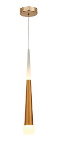 Pendente LED 5,5x43CM 5W 3000K Bivolt Metal Dourado e Acrílico com Cabo de 1,5M