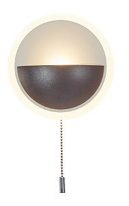 Arandela LED 15CM 10W 3000K 800LM Bivolt Metal Preto e Acrílico