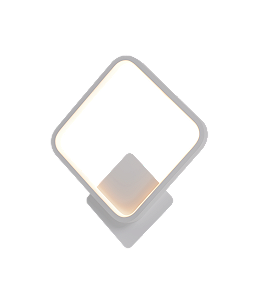Arandela LED 17W 3000K 1200LM Bivolt Metal Branco e Silicone 28x32cm