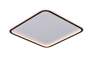 Plafon LED 40cm 59W 3000K Bivolt em Metal Preto e Silicone