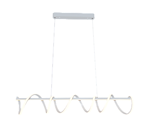Pendente de Alumínio Branco e Silicone 100×18CM 125W 3000K 8750LM Bivolt