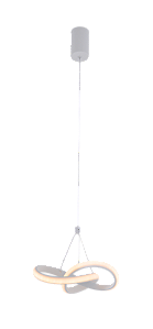 Pendente LED Ø20×18CM 20W 1400LM 3000K Bivolt Metal Branco e Silicone